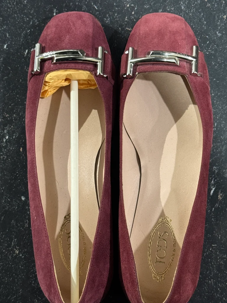 👠 Ballerines Tod’s en cuir bordeaux – élégance intemporelle ✨ – photo 8